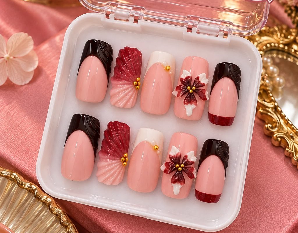Ongles carrés, modèle 9